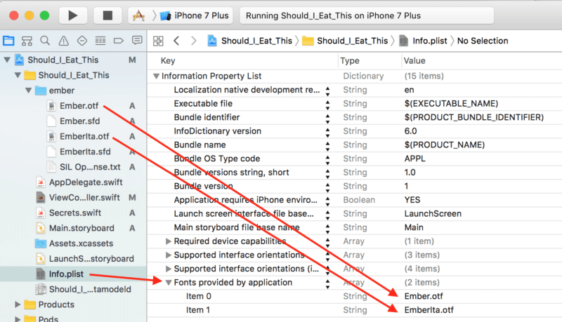 How to Import Fonts into Xcode